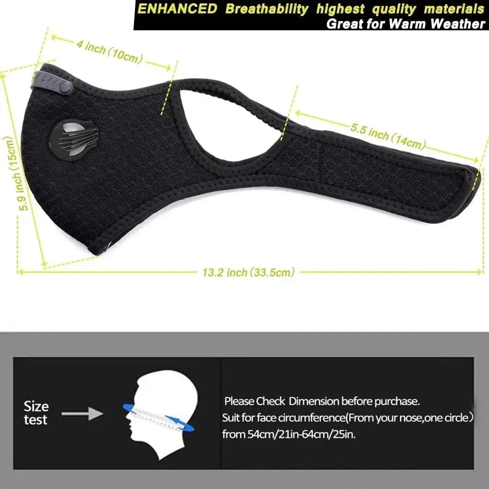 Reusable Carbon Filter Dust Mask – Built for Active Lifestyles