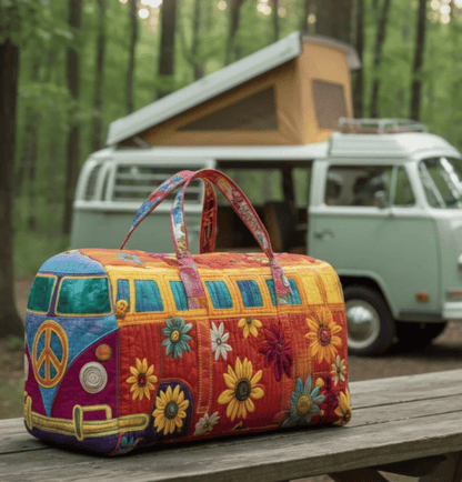 🔥Last Day 49% OFF -🚌👜Hippie Van Quilted Duffle Bag