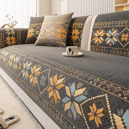 🌸 Non-Slip Bohemian Chenille Sofa Cushion Cover – Soft, boho pattern & machine washable – Non-slip backing, fits most sofas – perfect for cozy home decor or pet-friendly spaces 🐾