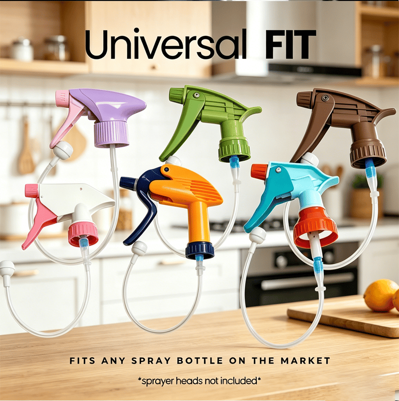 🔥🌟💦 3-Pack Universal Fit 360° Spray Bottle Adapter