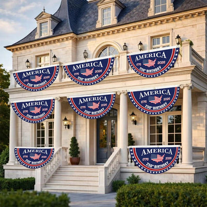 🔥49% OFF Today Only - America 250th Birthday Semicircular Flag Banner