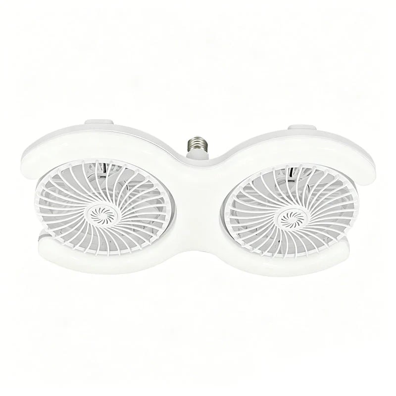 Dual-Head LED Ceiling Fan with Light