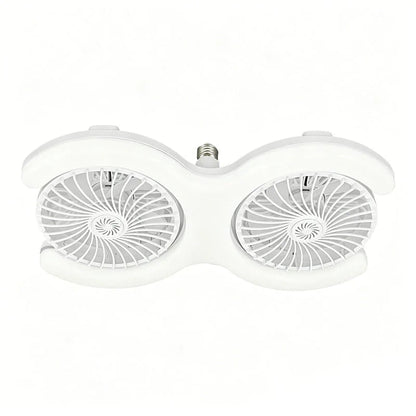Dual-Head LED Ceiling Fan with Light