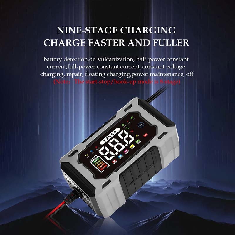 🔌🚗12V/24V Smart Battery Charger, Maintainer & Trickle Charger🔋