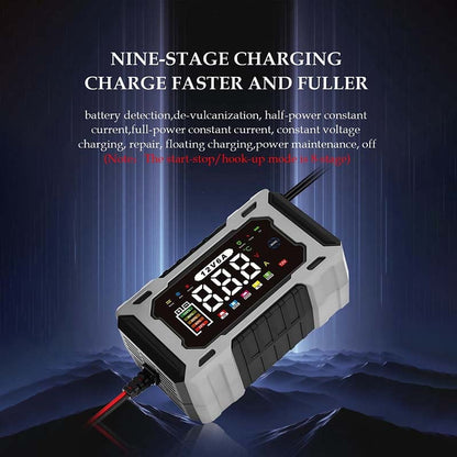 🔌🚗12V/24V Smart Battery Charger, Maintainer & Trickle Charger🔋