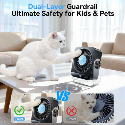 💨Desk Cooling Fan for Bedroom-199 Speed Turbo Airflow, Digital Display Quiet Table Fan