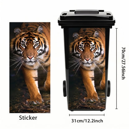 🐮 Highland Cow Floral Print Bin Sticker