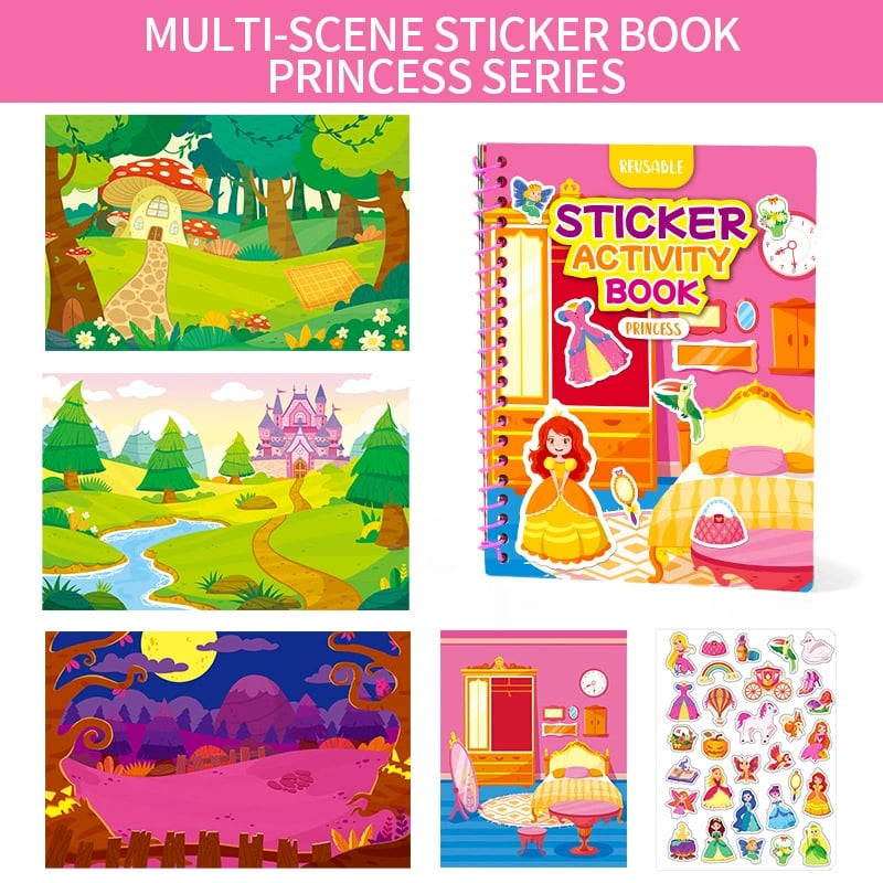 🌟 Reusable Jelly Sticker Activity Book for Kids