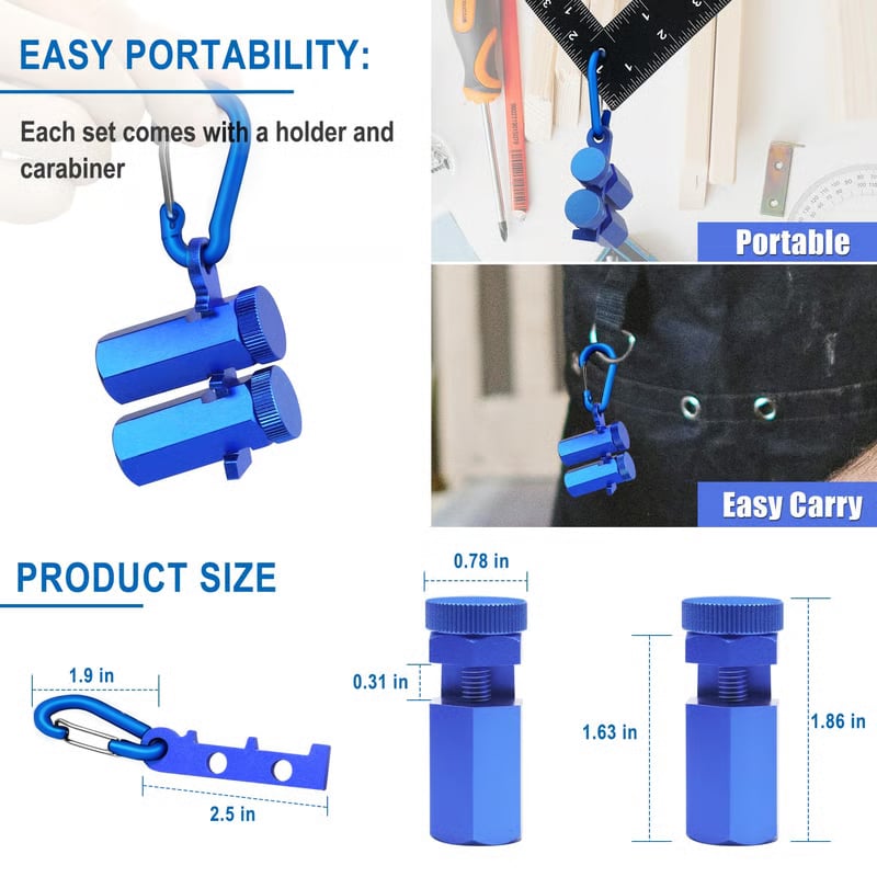 📐🔩Tall Stair Gauges for Framing Square – Hexagonal Stable Lock with Holder & Hook for Carpentry & Circular Saw
