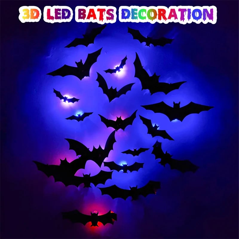 🔥Last Day 50% OFF 🦇Halloween 3D Bat LED Wall Light Decor
