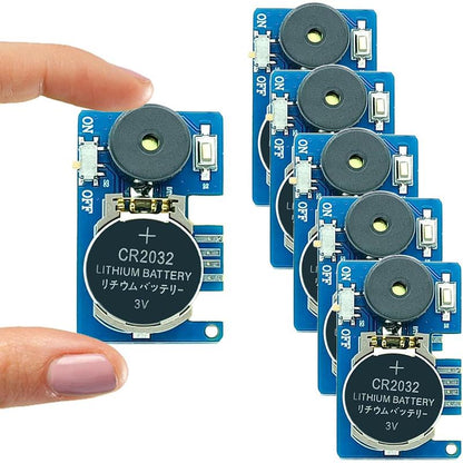 👻 Halloween Mini Buzzer Alarm Circuit Board, CR2032 Battery Powered Sound Module For DIY Ghost Prank Decorations