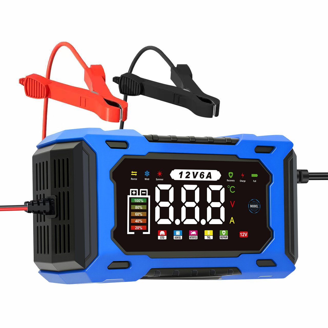 🔌🚗12V/24V Smart Battery Charger, Maintainer & Trickle Charger🔋