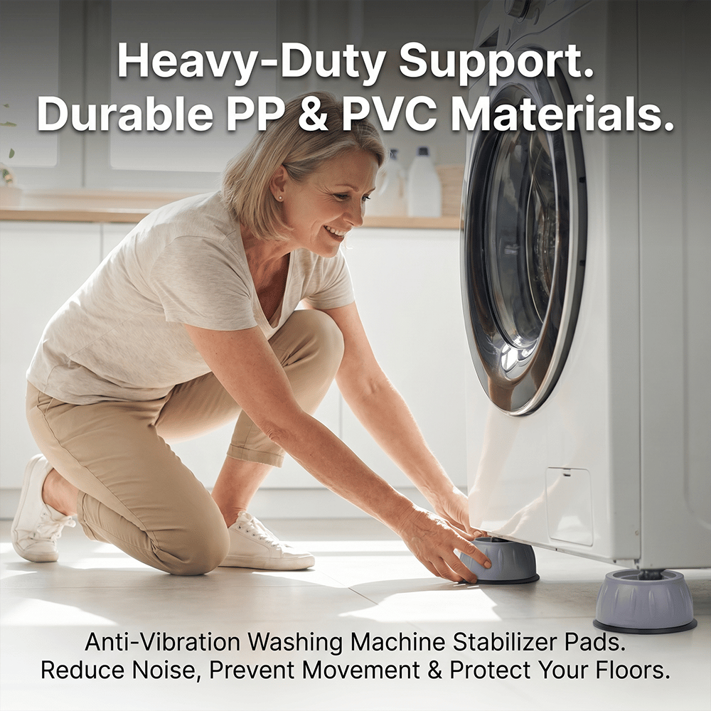 🏠 Anti-Vibration Washing Machine Stabilizer Pads (4-Pack)