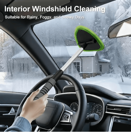 ⏰Final 3 Hours  : Microfiber Car Windshield Cleaning Tool with Extendable Handle