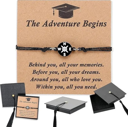 Graduation Compass Bracelet for Class of 2026 – Inspirational Gift for Her Him