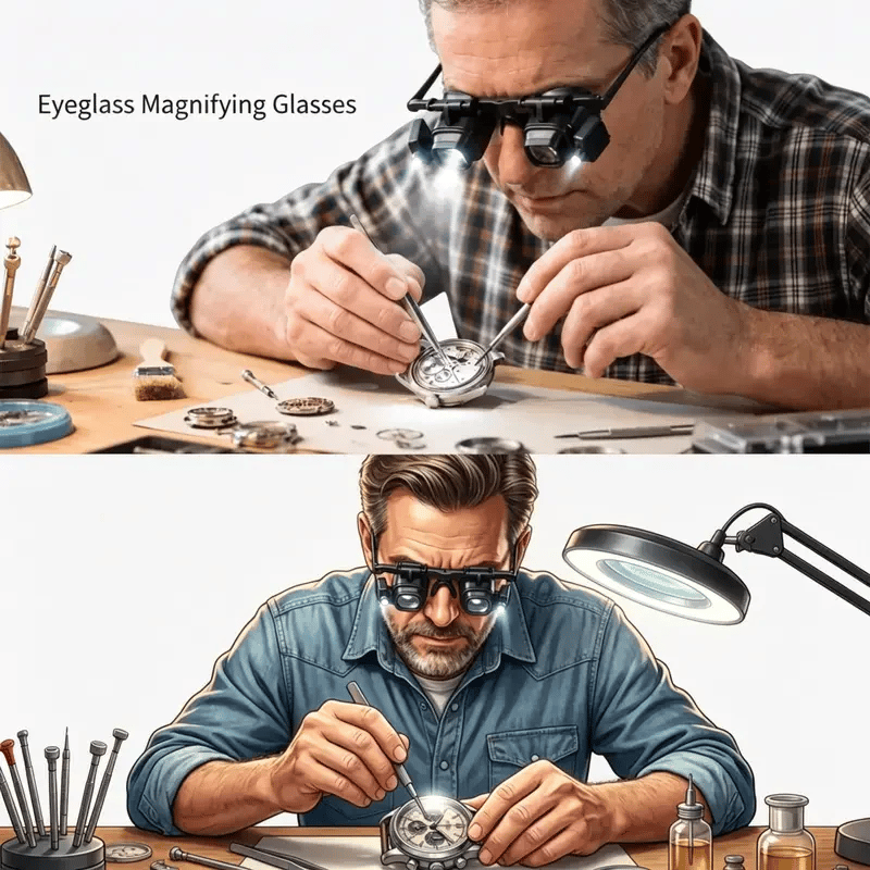 🔬 LIMITED-TIME 50% OFF! ✨ Precision LED Magnifier Glasses – Interchangeable Lenses, Dual LED, Hands-Free 💡