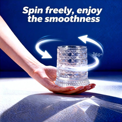 ✨ Diamond Cut Spinning Glass | Elevate Your Home Bar Experience 🏅