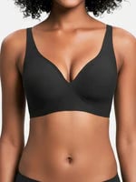 Pack of 3 Jelly Wireless Seamless Deep-V Push-Up Bra