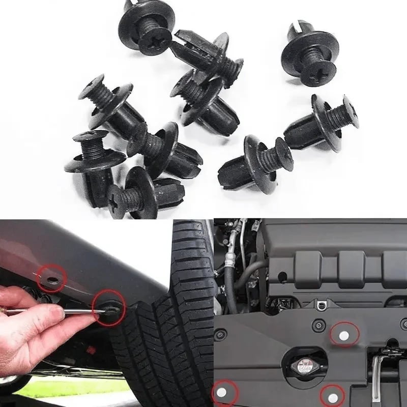 Expansion Screw Clips Set for Automobiles Mudguard Leaf Plates Door Panel Clips(100 PCS)