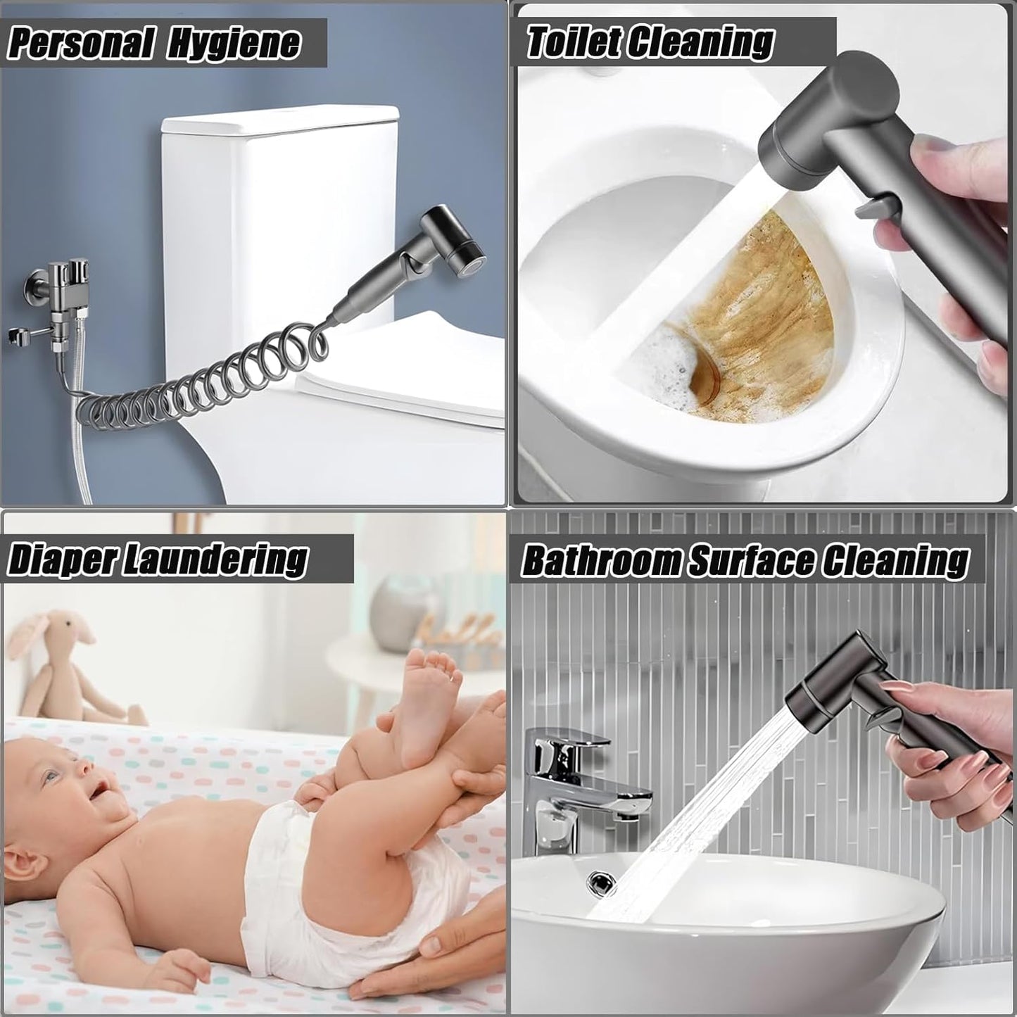 🎉1-In-2-Handheld Out Dual Control Valve Bidet Sprayer for Toilet