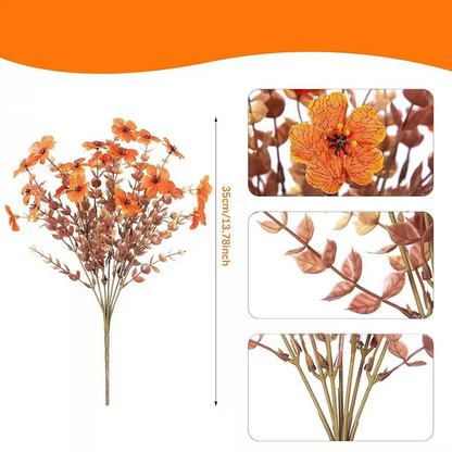 Fall Artificial Flower Halloween 12pcs, UV Resistant Colorful Fake Flower🍂