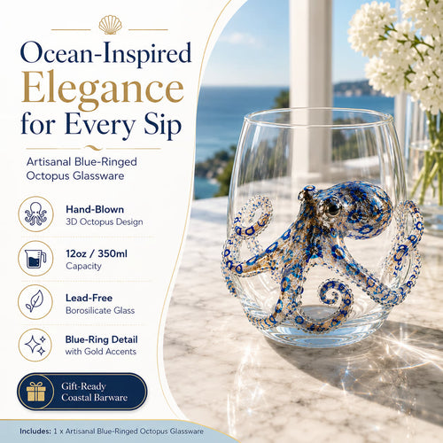 🔥🌊 3D Ocean Animal Artisan Glassware Collection for Fresher Sips, Coastal Elegance & Elevated Home Bar Vibes