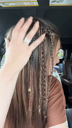 🔥🆕 2026 Boho Dreadlock Clip-In Hair Extensions 🌿 – 20" Braided Hair with Beads & Charms