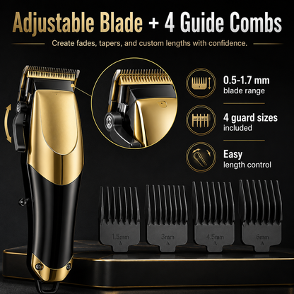 3-Piece Professional Hair Clipper & Trimmer Kit for Men