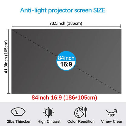 4K Metal Lightproof Foldable Portable Movie Screen (16:9)🎥✨