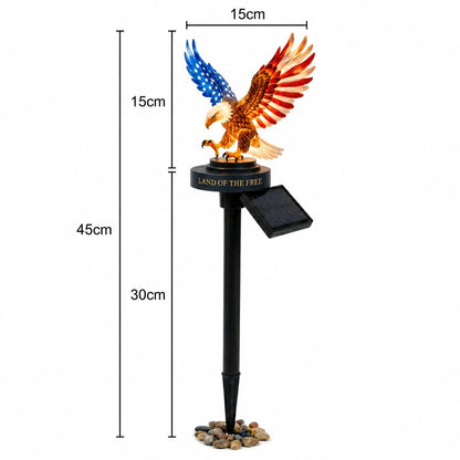 🔥LAST DAY 50% OFF – Solar Eagle Garden Light – A Glowing Tribute to American Freedom