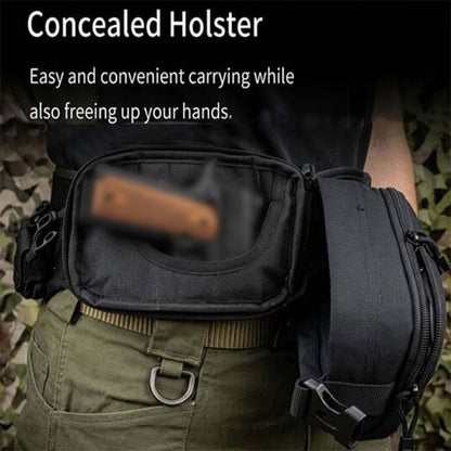 Multifunctional Concealed Carry Hip Bag with Rapid-Access Holster