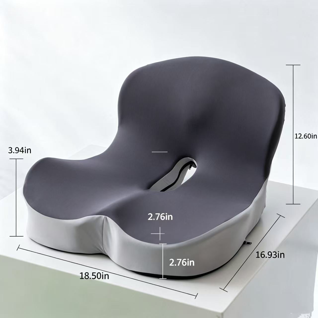 Ergonomic Memory Foam Seat & Back Cushion — Full Support for Tailbone, Coccyx & Lumbar Relief