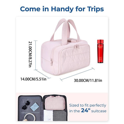 🔥ONLY $19.98🔥4-in-1 Puffy Multi-Functional Toiletry Bag for Women – Large Capacity Travel Organizer