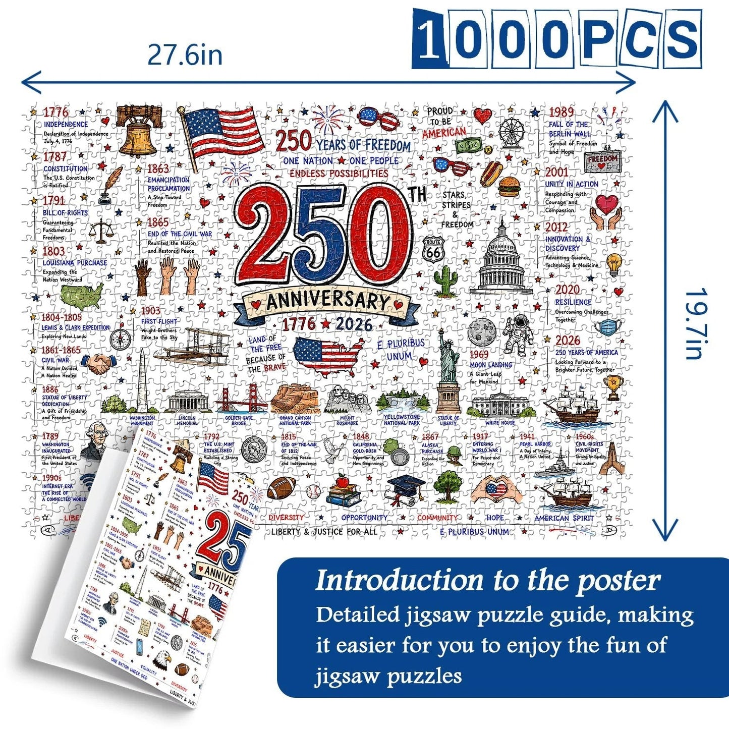 Patriotic America Jigsaw Puzzle 1000 Pieces