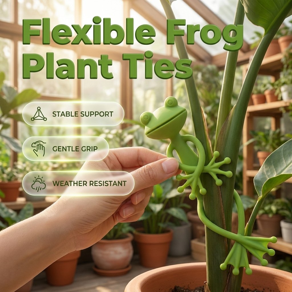 Frog Plant Stand Clips 🐸🌿 Support Climbing Plants Indoors Outdoors Stable Growth