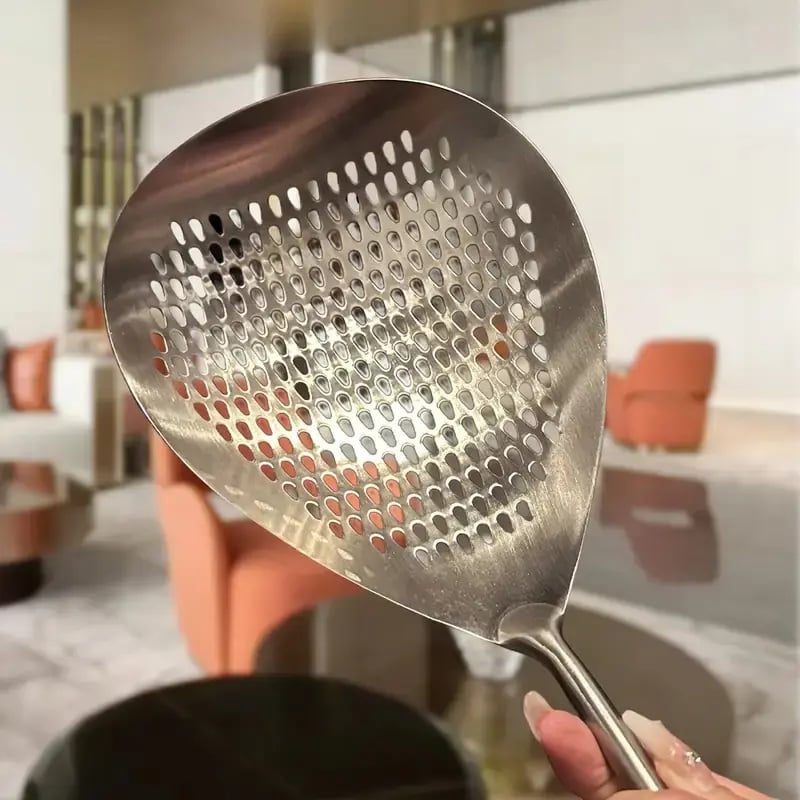 Fine Mesh Stainless Steel Colander - 2026 Upgraded Version Ultra-Fine Filter Mesh with Handle, Oil Filter Spoon, Food Strainer for Kitchen