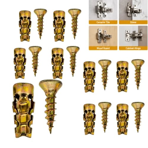 🔩 6×14mm Short Expansion Screw Set for Cabinet Hinge Repair & Stripped Thread Restoration