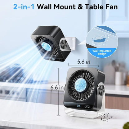 💨Desk Cooling Fan for Bedroom-199 Speed Turbo Airflow, Digital Display Quiet Table Fan