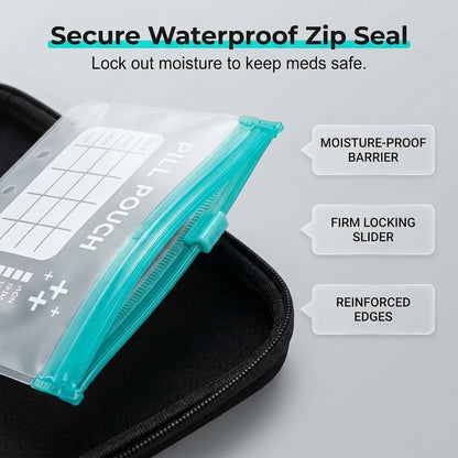 📌 Waterproof Pill Organizer-Large BPA-Free Weekly Medicine Organizer💊