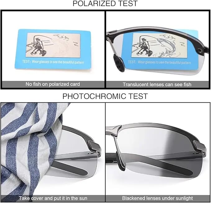 HD Polarized Photochromic Sunglasses UV400 Protection