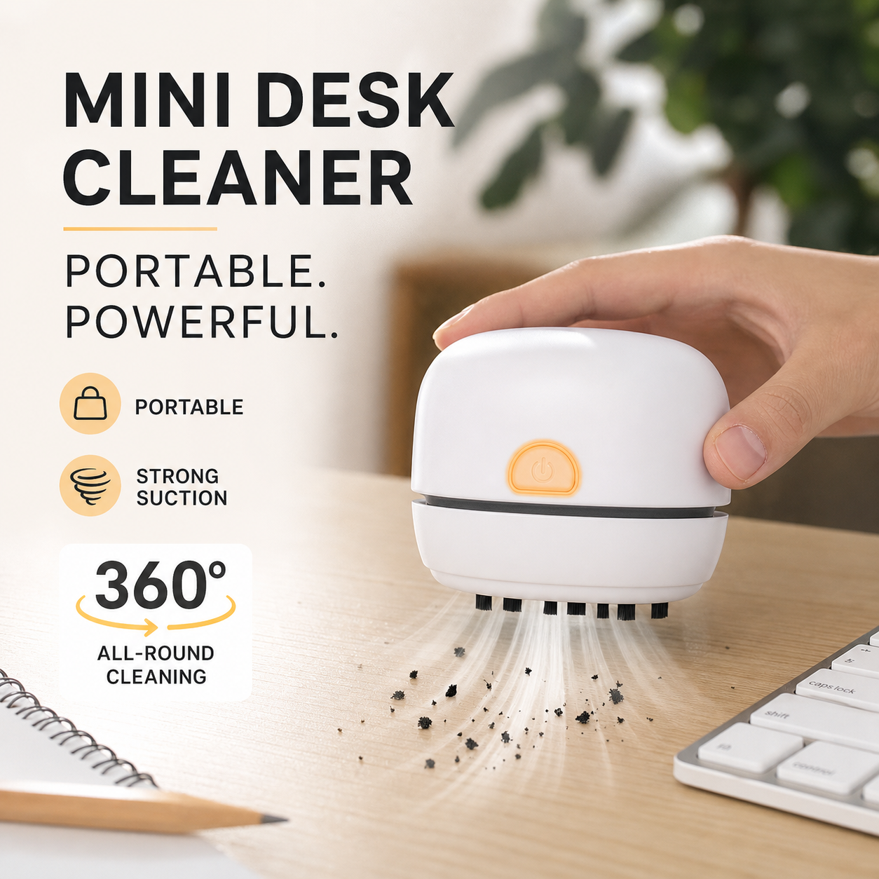 Portable Mini Desk Vacuum Cleaner
