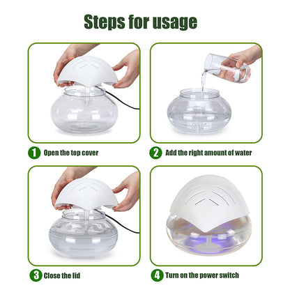The Original Air Purifier Water Filter Air Cleaner For Home Essential Oil Aromatizer With LED Night Light For Smoke & Pets Aromatic Fragrance Machine