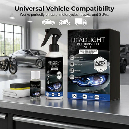 🚗Professional Car Headlight Restoration Kit – Removes yellowing & scratches, restores clarity & UV protection – easy DIY solution ✨