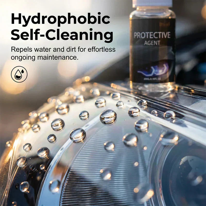 🚗Professional Car Headlight Restoration Kit – Removes yellowing & scratches, restores clarity & UV protection – easy DIY solution ✨