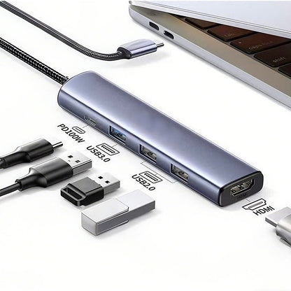 ⏳Limited-time 50% off⏰Portable 5-in-1 USB-C Hub with 4K HDMI Output📱➡️📺