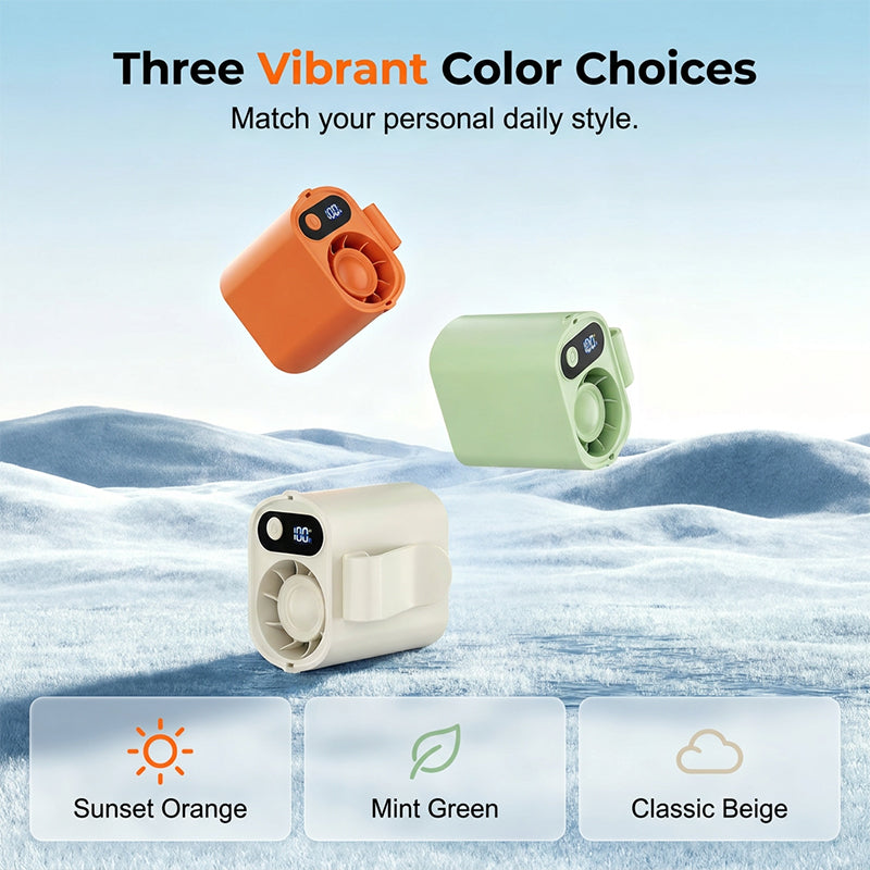 Portable Clip-On Waist Fan with Digital Display