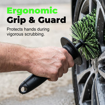 🧼Wheel Barrel Cleaning Brush – Deep Reach Microfiber for Rims
