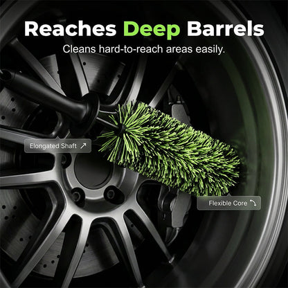 🧼Wheel Barrel Cleaning Brush – Deep Reach Microfiber for Rims