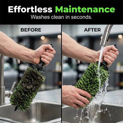 🧼Wheel Barrel Cleaning Brush – Deep Reach Microfiber for Rims