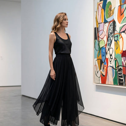 ⏳Time-Limited Special⏰Women's Asymmetrical Chiffon Wide-Leg Pants